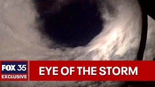 Eerie footage of eye of Hurricane Lee