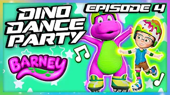 Scoot, Skate, Dance | Dino Dance Party | NEW Animated Music Video | Barney's World
