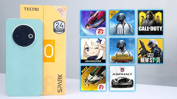 Tecno Spark 30C 8+ Games Test - PUBG/Free Fire/Genshin/Asphalt Legends/New State