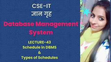 Lecture-43 What is Schedule in DBMS II Types of schedules   By-Sonika Bhatnagar