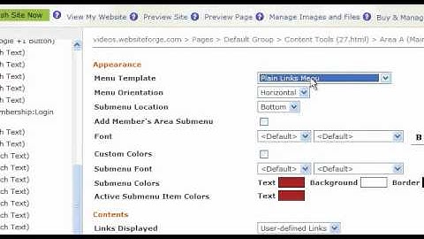 Manually Create New Menus - Websiteforge Ecommerce Website