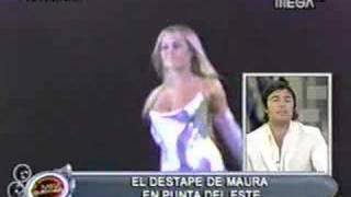 MAURA RIVERA MUESTRA SU PEZON EN PUNTA DEL ESTE