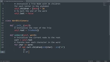 Leetcode 211. Design Add and Search Words Data Structure in Python | Python Leetcode | Tutorial
