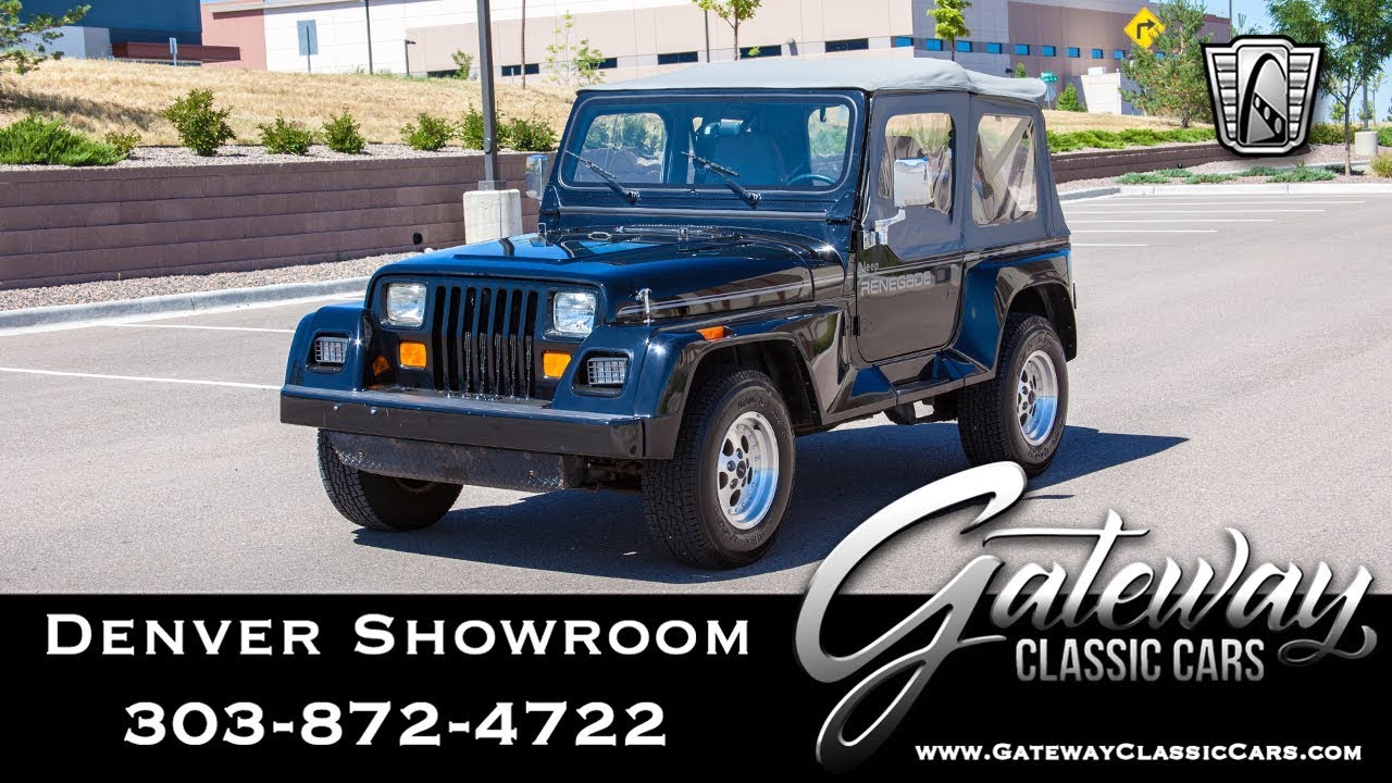 1991 Jeep Wrangler Renegade YJ - Denver #619 Gateway Classic Cars - YouTube