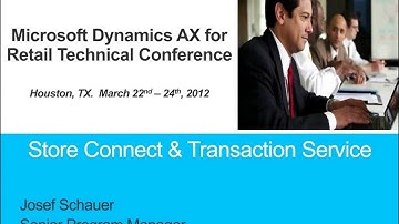 Microsoft Dynamics AX 2012 Retail Store Connect and Transaction Service