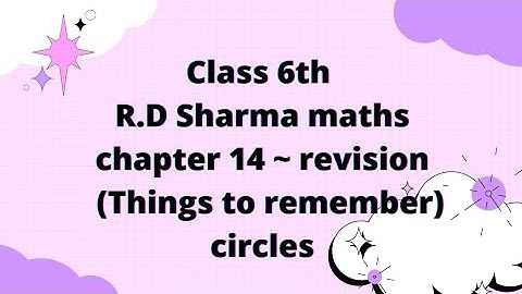 things to remember of chapter 14 rd Sharma maths class 6// revision of chapter 14