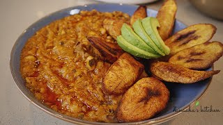 Cook dinner with me  Beans Stew and fried ripened plantains