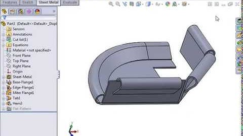 SolidWorks Sheet Metal Study, 01 Sheet Metal Design   16 Hem