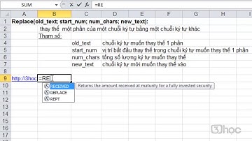 Cách dùng hàm REPLACE trong Excel -  Hàm xử lý chuỗi