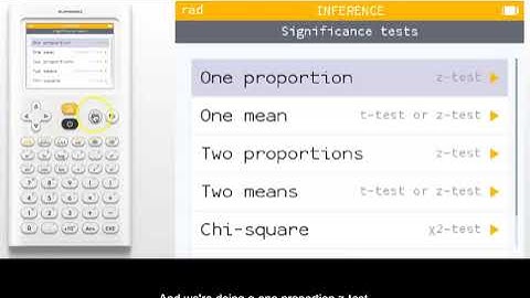 NumWorks Quick Tip 13 One Proportion Z Test