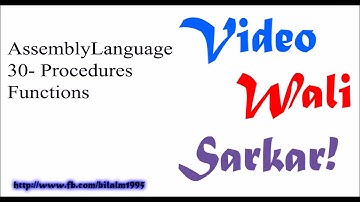Assembly Language Tutorial Urdu Hindi No 30 - Procedures /Function