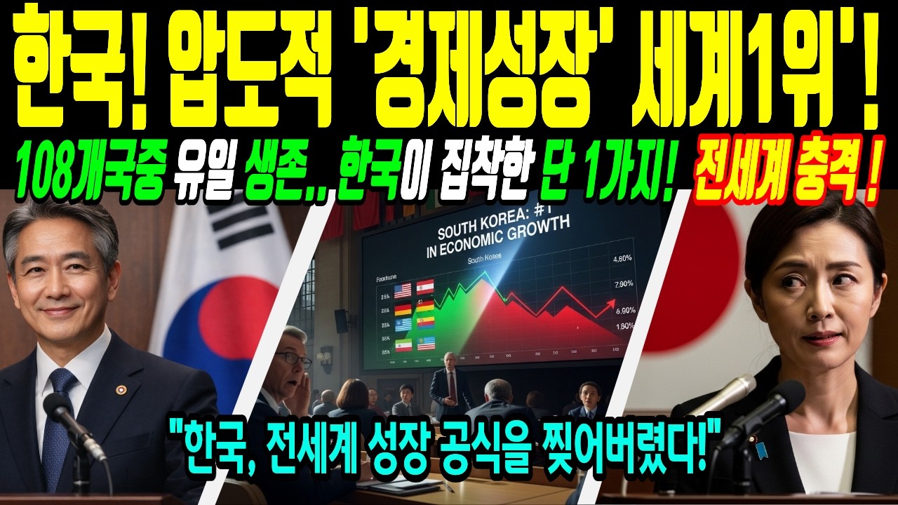 [해외감동사연] 세계은행도 인정한 기적! 한국 '이걸'로 압도적 경제성장 세계1위 | 108개국이 실패했다.. #대한민국 #세계은행 #경제성장 #중진국함정