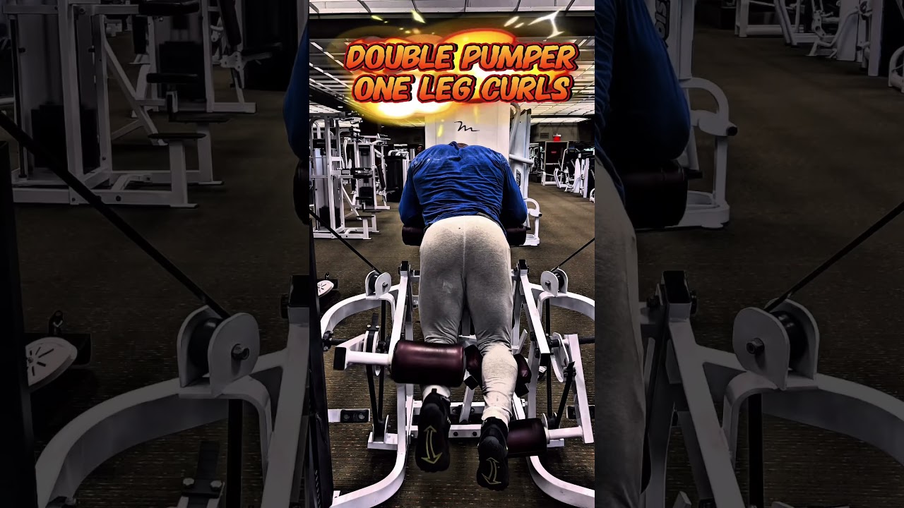 HAMSTRING DOUBLE PUMPER ONE LEG CURLS #workout #muscle #motivation #workouttips #exercise #pump