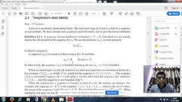 Sequence video lecture 1