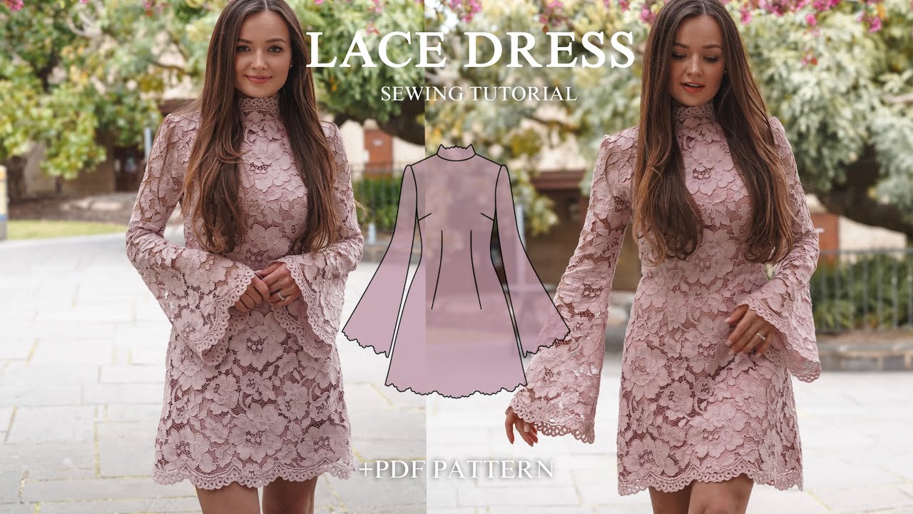 Making a lace dress / SOPHIE dress sewing tutorial + PDF sewing pattern