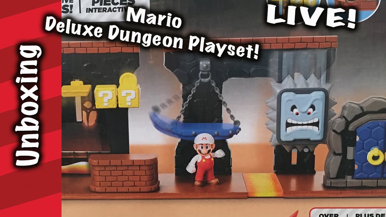 super mario interactive deluxe dungeon 14pc playset