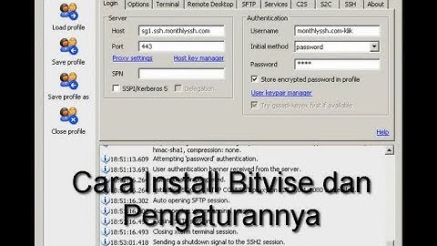 Video Tutorial Cara Install Bitvise dan Pengaturannya