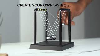 ABOUT SPACE Newton Cradle Pendulum - Metal Perpetual Motion Toy #amazon #viral #youtube