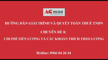 Hướng dẫn giải trình và quyết toán thuế TNDN; CĐ8 Chi phí tiền lương và các khoản trích theo lương