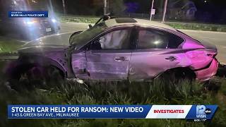 Video: Thieves steal car, hold it for ransom, lead police on chase