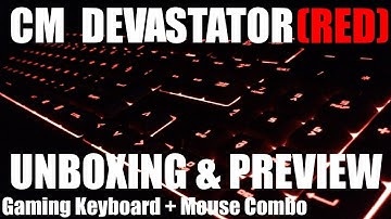 CM Devastator Gaming Keyboard + Mouse Combo UNBOXING & PREVIEW | Red Backlight