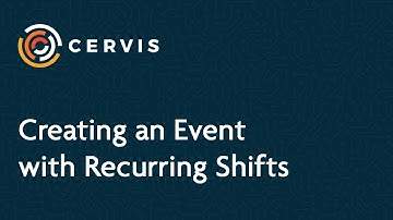 Creating an Event with Recurring Shifts - CERVIS Volunteer Management Software