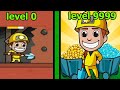 Làm Thế Nào Để 1 Anh Thợ Mỏ Cùi Tiến Hóa Thành Đại Gia Vàng Kim Cương  - Idle Miner Tycoon Top Game