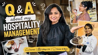 Q&A About My Hospitality Management - CHEF🧑‍🍳||SPURTHI VLOGS||