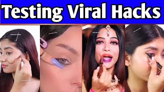 Testing*Viral* Makeup Hacks | Testing Viral Makeup Tips | Makeup Hacks | Makeup Tips |