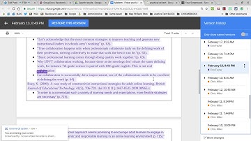 Collaborative Writing in Docs