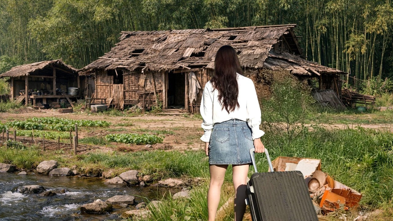 The young woman transformed the abandoned house into a beautiful home.