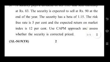 Mcom || Portfolio Management (4Sem.) Mcom Question Paper 2021 || Mcom 2 Year #kukcrsu