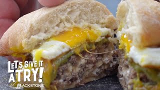 Green Chile Cheddar Burger | Let's Give it a Try | Blackstone Griddles