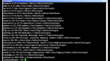 Learning Linux Lesson 29 Using AWK to display non-system users