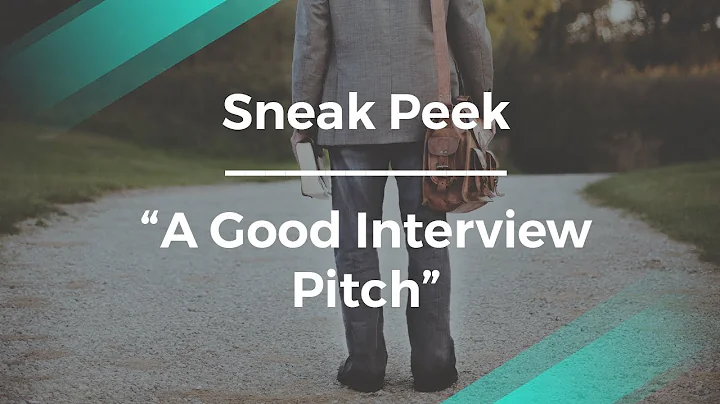 Sneak Peek: A Good Interview Pitch by Gayle McDowell