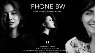 How to Edit iPhone Black & White Portrait Photography | Mobile Lightroom Presets Download