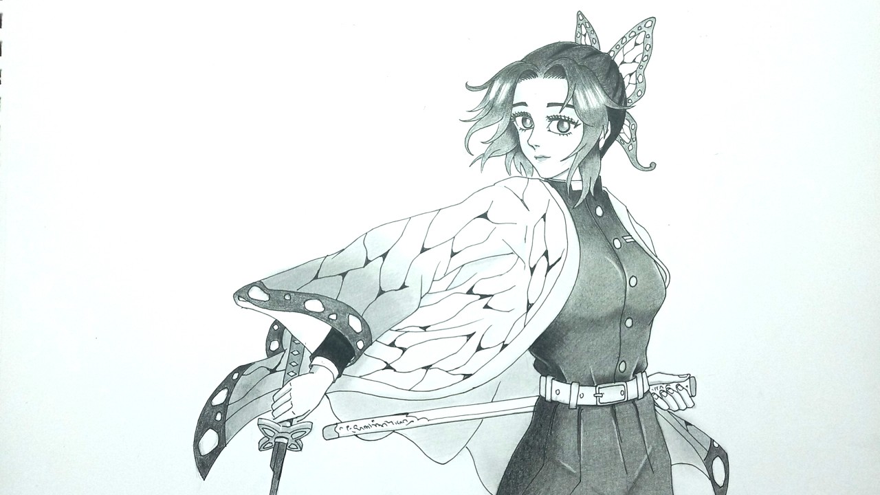 How to draw shinobu kocho from demon slayer