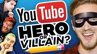Drawing YOUTUBERS as HEROES and VILLAINS!