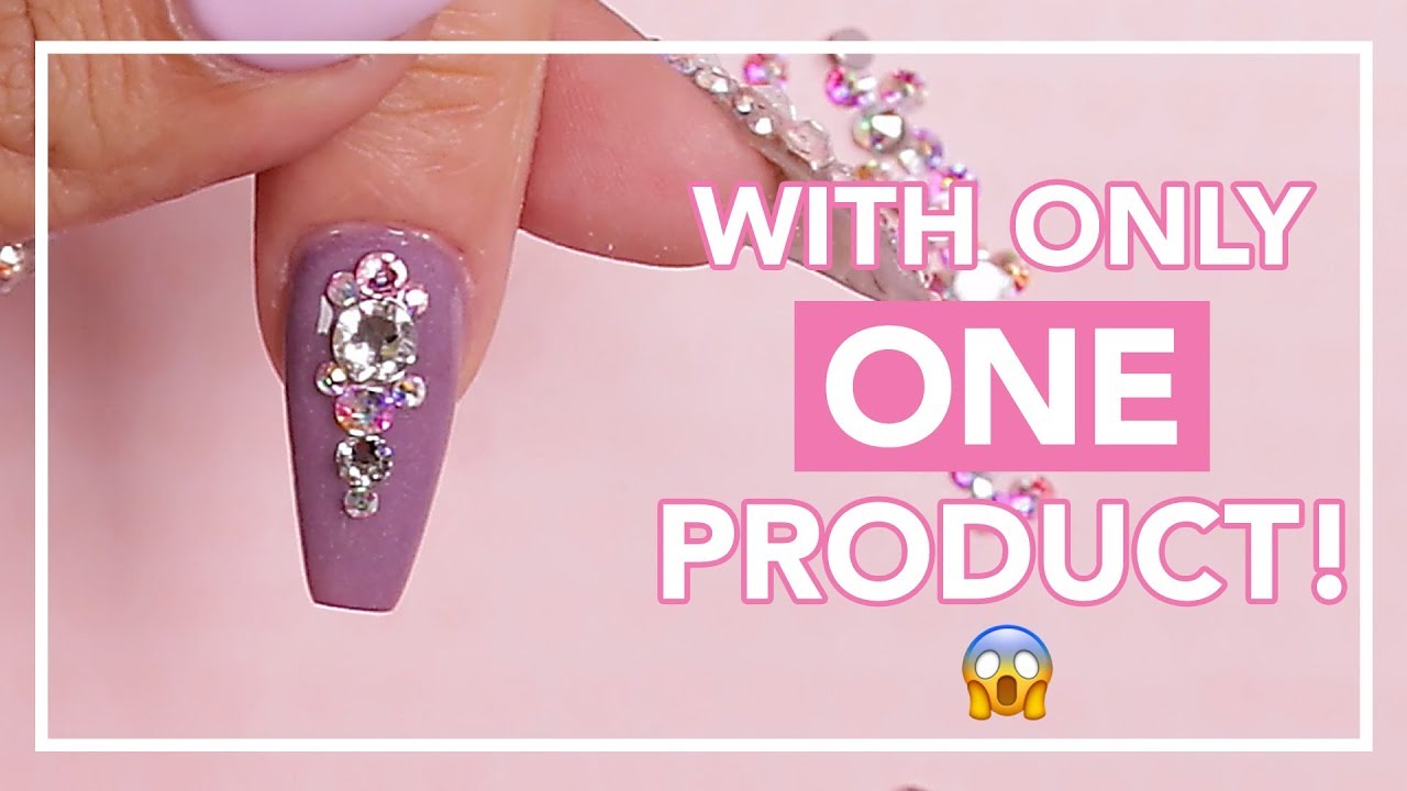 ✓ How to Secure Crystals and Nail Bling 💎 - Quick Nail Hack 💅🏼 - YouTube