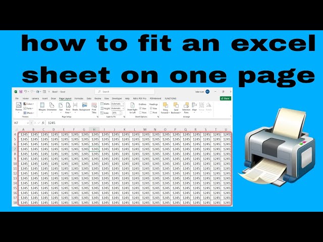 How To Print An Excel Spreadsheet On One Page Youtube Printing Those
