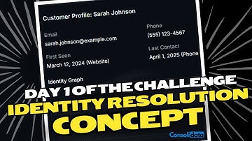 Day 1 Of The Challenge: Identity Resolution Concept