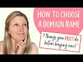 How to Choose a Domain Name