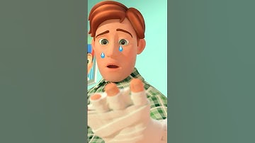 OUCH! 😱 Daddy Hit His Finger! 🔨😢