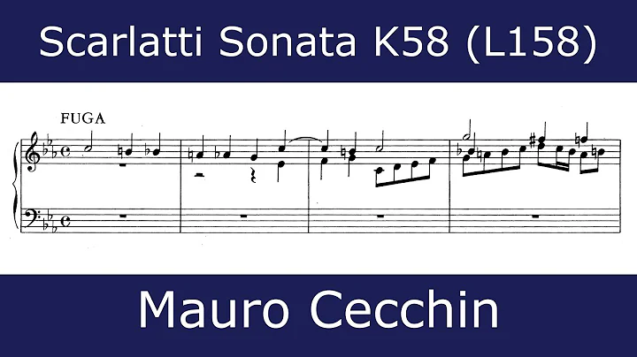 Domenico Scarlatti - Sonata in C minor K58 "Fuga" (Mauro Cecchin)