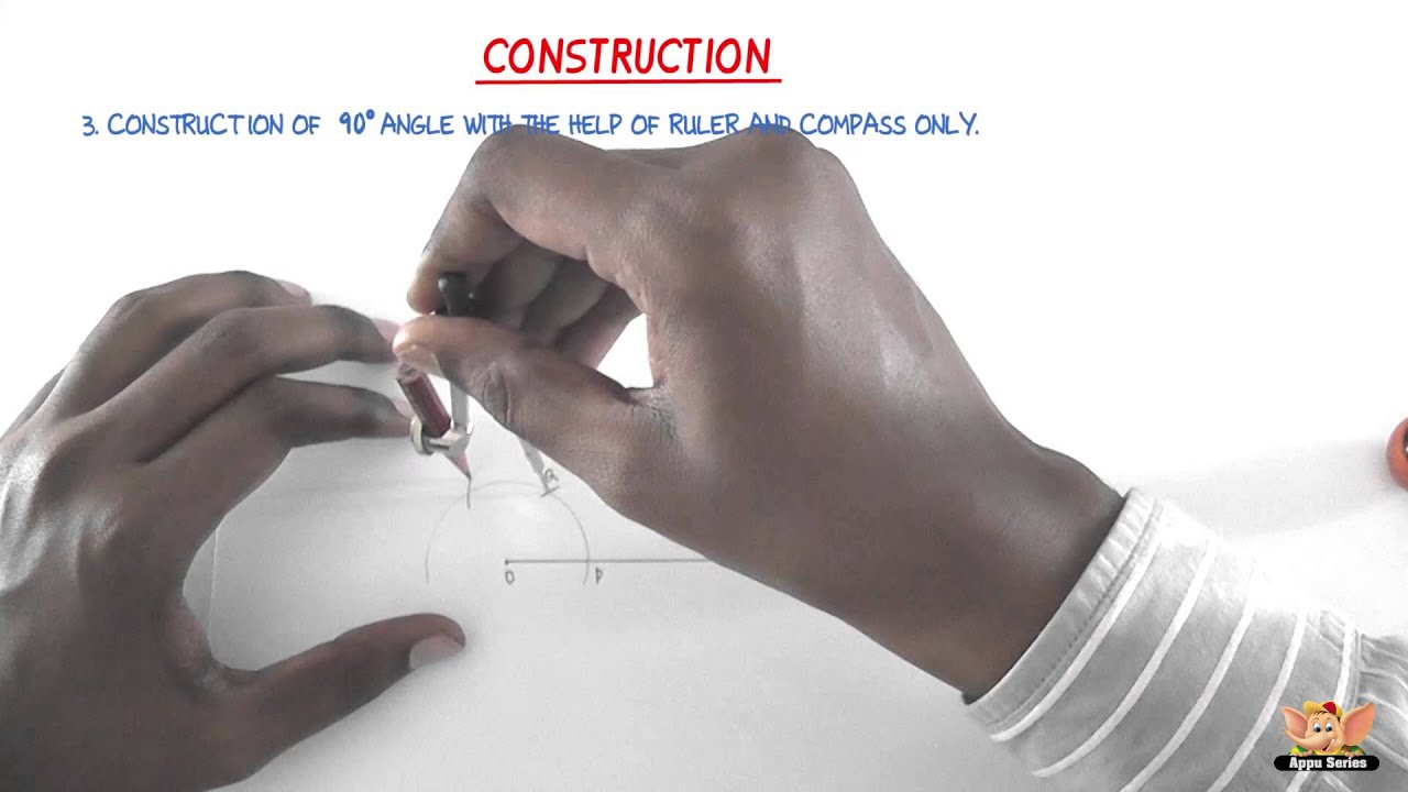 How to Construct a 90 Degrees Angle Using Compass and Ruler