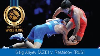 Финал, вольная борьба - 61 кг: Г. Алиев (Азербайджан) против Г. Рашидова (Россия), 7-1