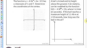 7.1 & 7.2: lesson 3, part D (Exploring Quadratic Functions Using Symmetry)