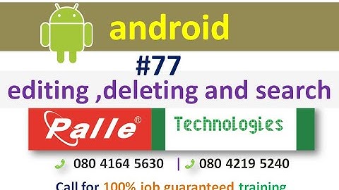 editing deleting and searching listview elements