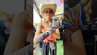 Two Girls' Colorful Body Marbling Dips by BLVisuals at Faster Horses Festival