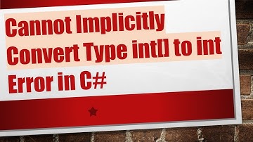 Cannot Implicitly Convert Type int[] to int Error in C#